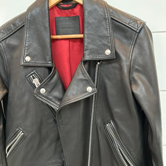 All Saints Billie Biker Leather Jacket - Picture 2 of 7